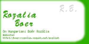 rozalia boer business card
